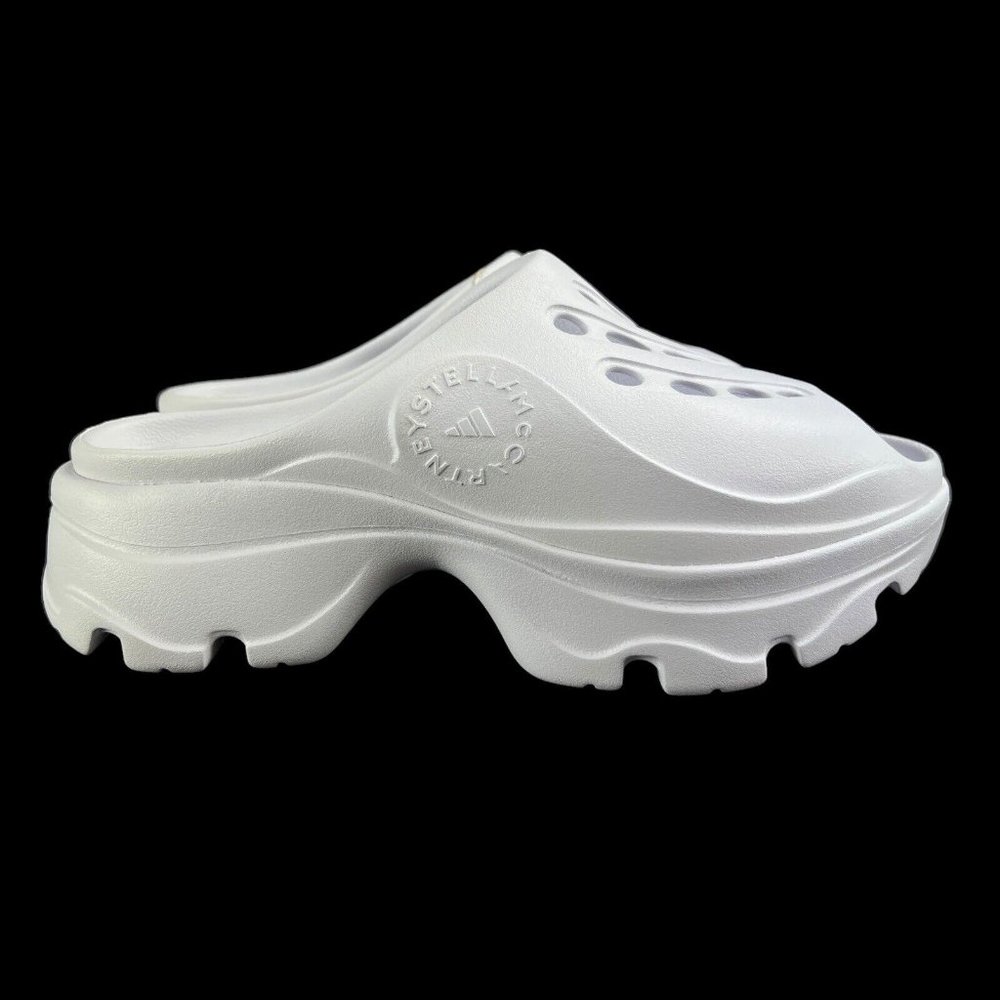 Adidas x Stella McCartney Triple White Platform Clogs Women's Size 9